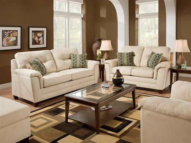 Clean and organized living room